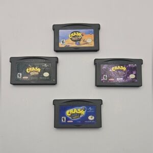 Crash Bandicoot GBA Game Lot of 4 – Tested – Authentic Nintendo Advance